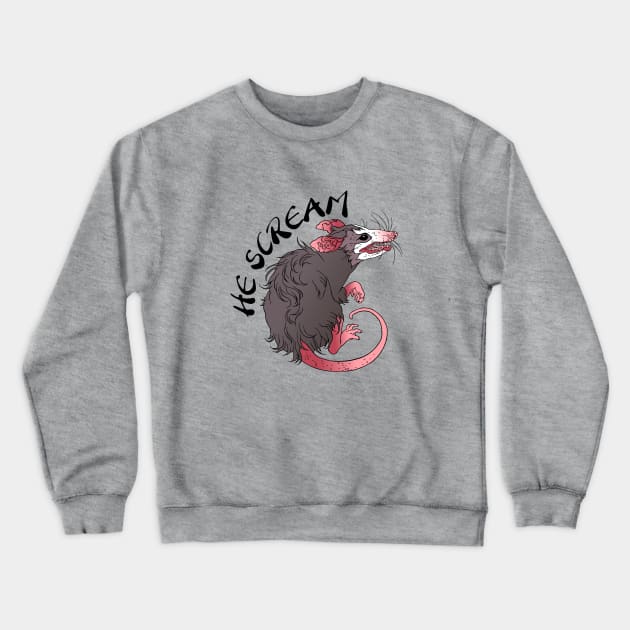 Screaming possum Crewneck Sweatshirt by My Happy-Design